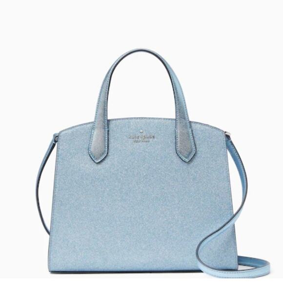 KATE SPADE Tinsel Satchel in Frosty Sky